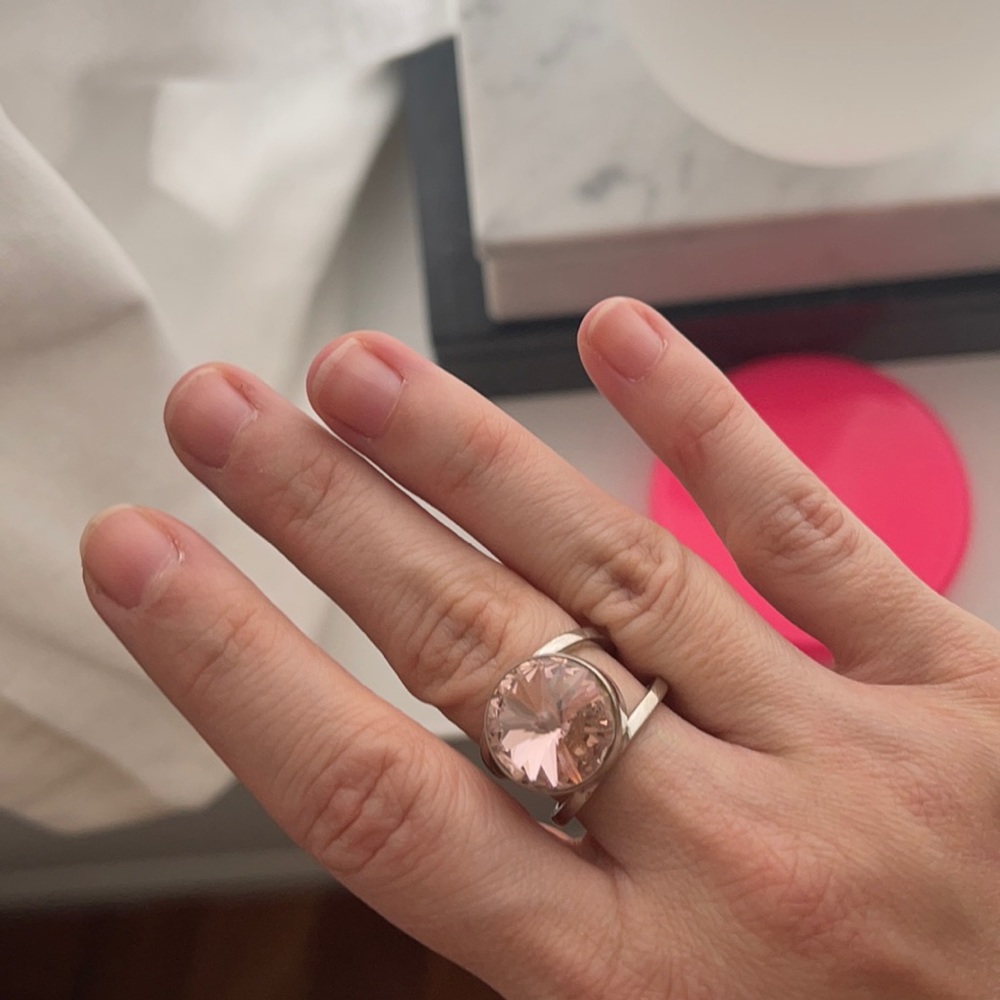 Fendi Pink and Silver Ring